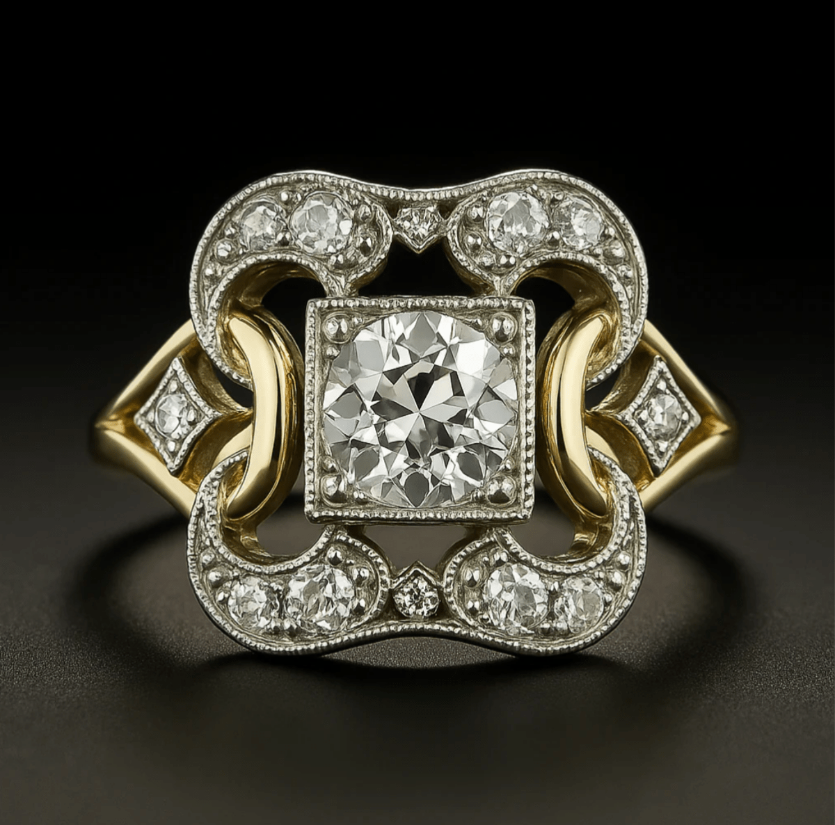 VINTAGE ZIRCONIA GOLD RING - Edith & Mae