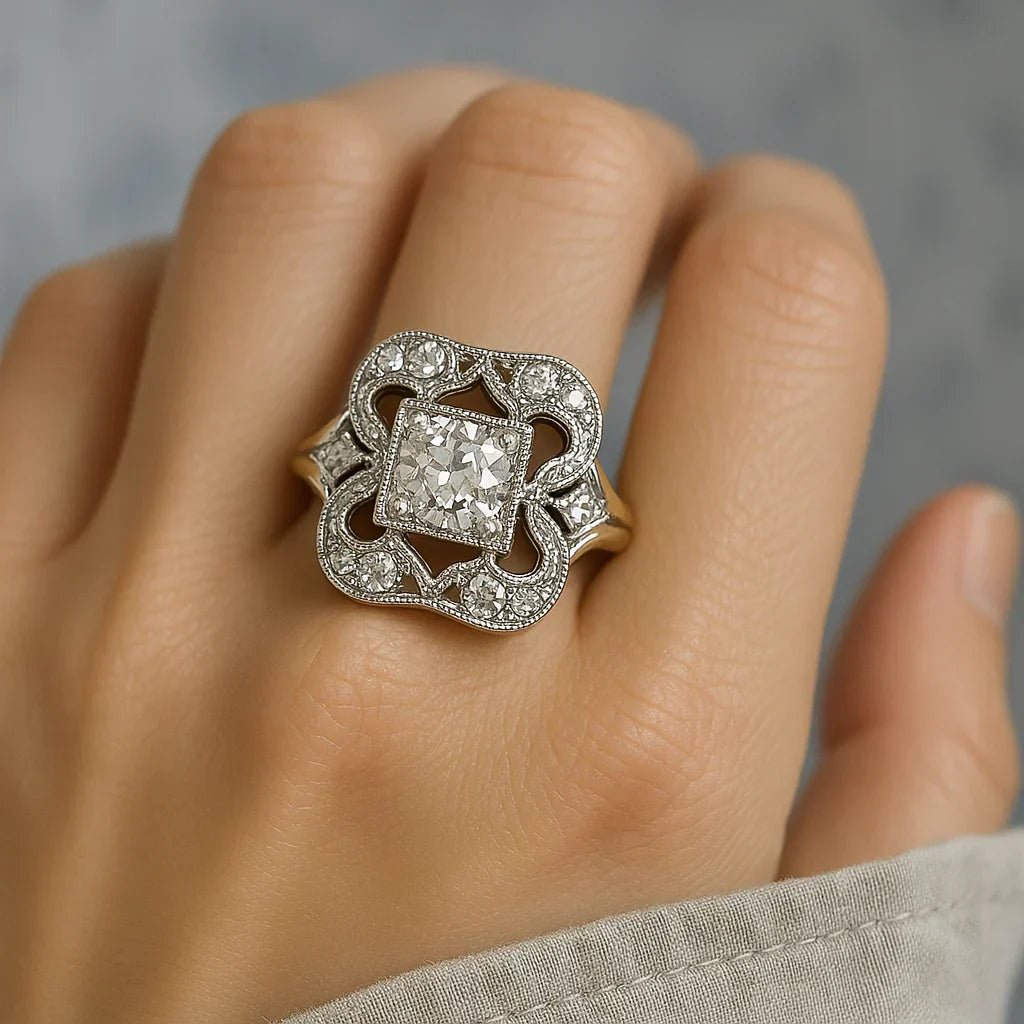 VINTAGE ZIRCONIA GOLD RING - Edith & Mae