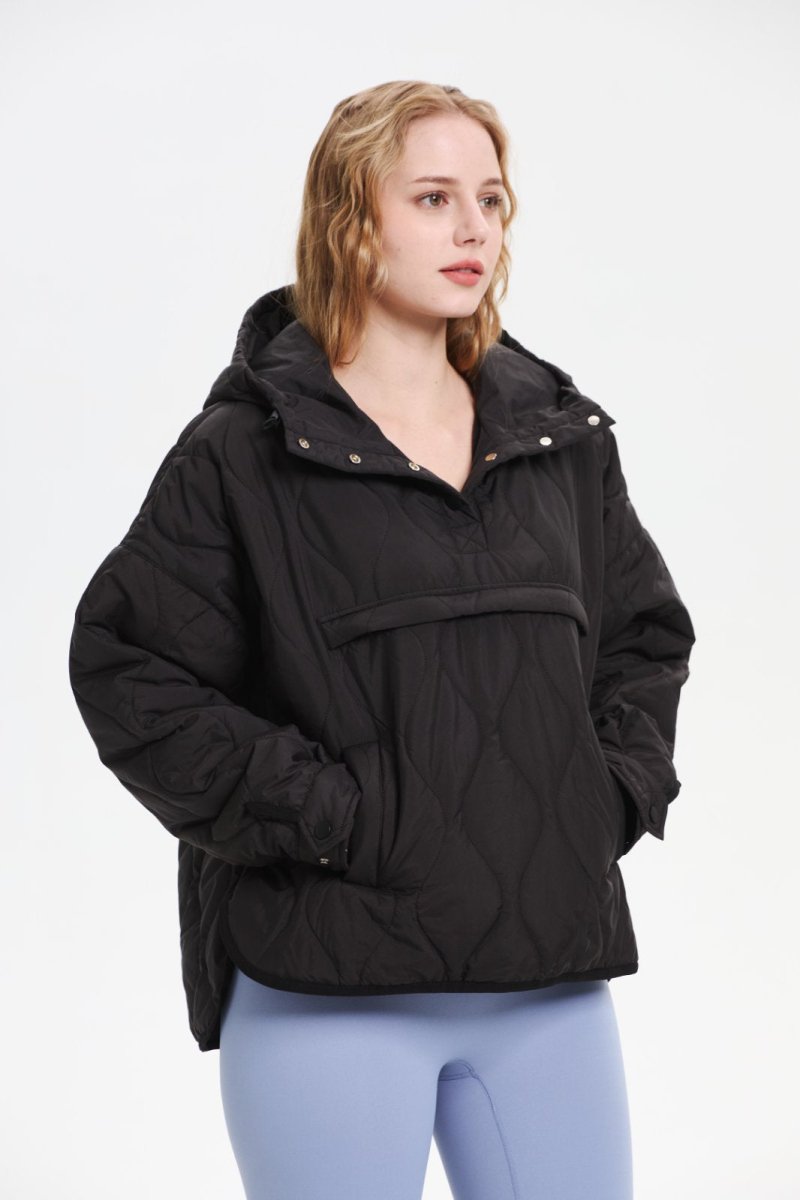 WILLOW | QUILTED WATER REPELLENT HOODED JACKET - Edith & Mae