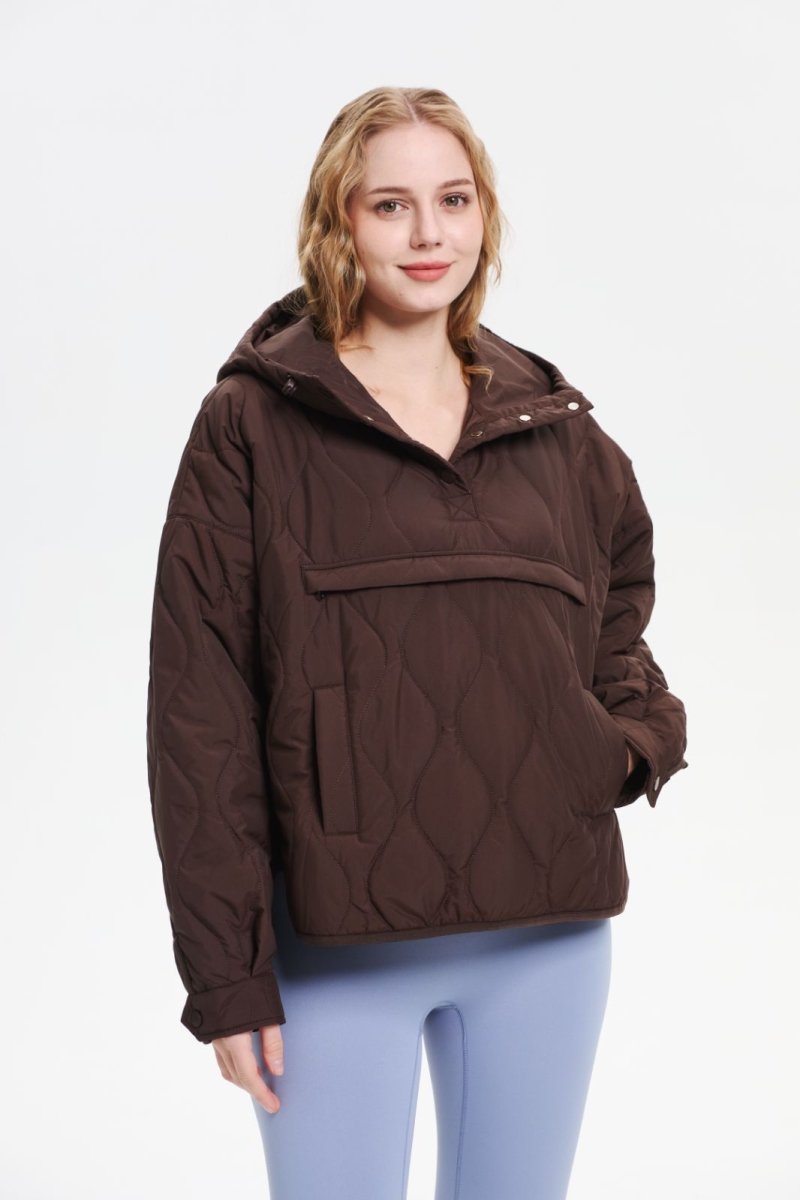 WILLOW | QUILTED WATER REPELLENT HOODED JACKET - Edith & Mae