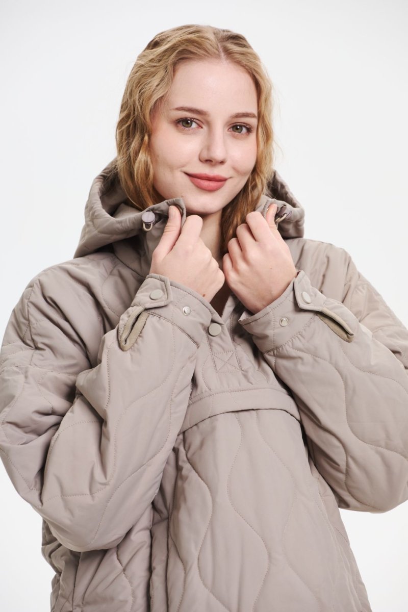 WILLOW | QUILTED WATER REPELLENT HOODED JACKET - Edith & Mae