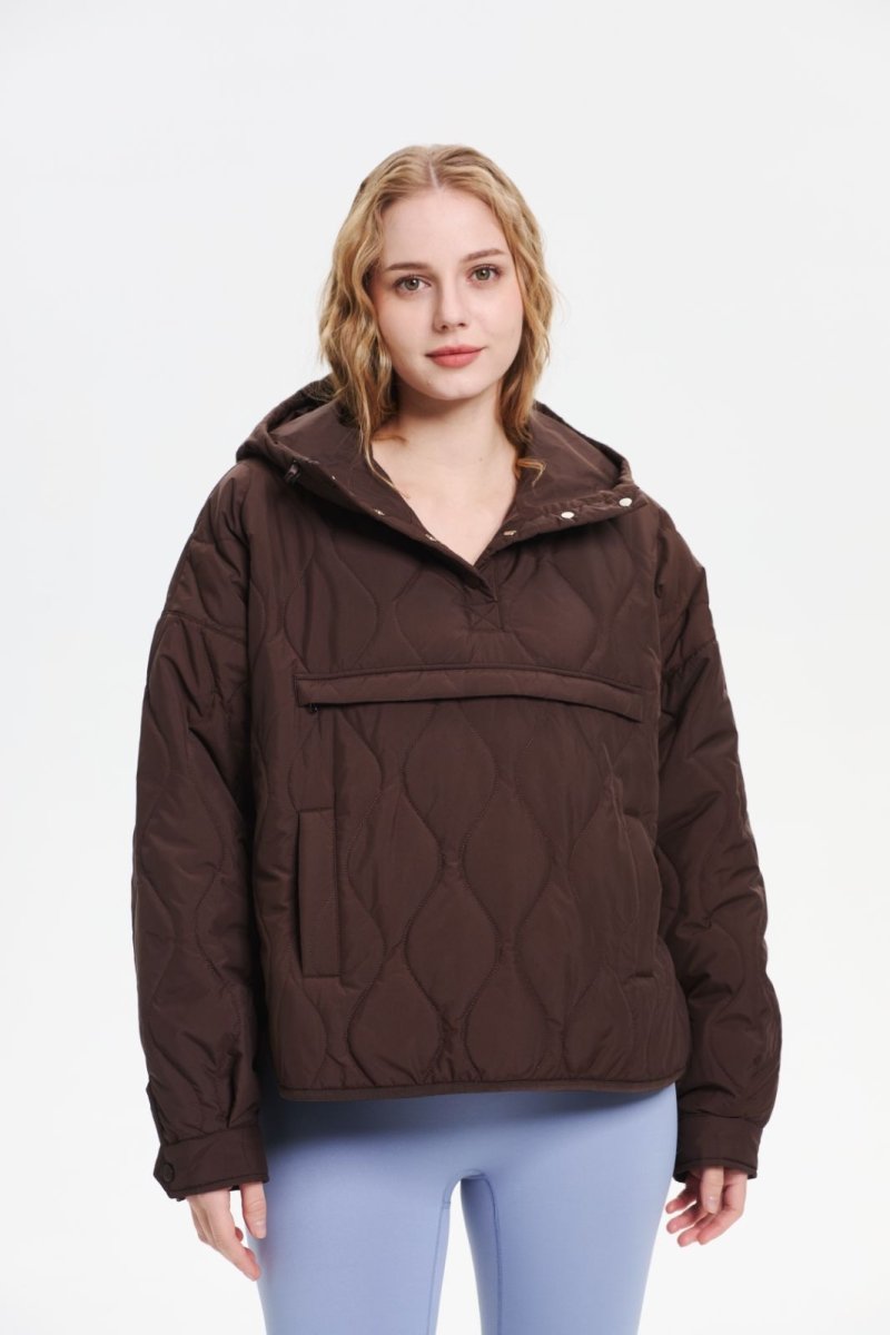 WILLOW | QUILTED WATER REPELLENT HOODED JACKET - Edith & Mae