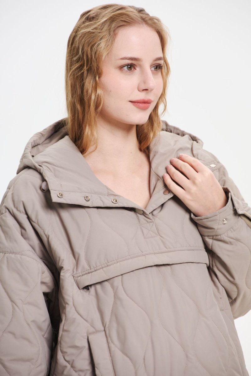 WILLOW | QUILTED WATER REPELLENT HOODED JACKET - Edith & Mae