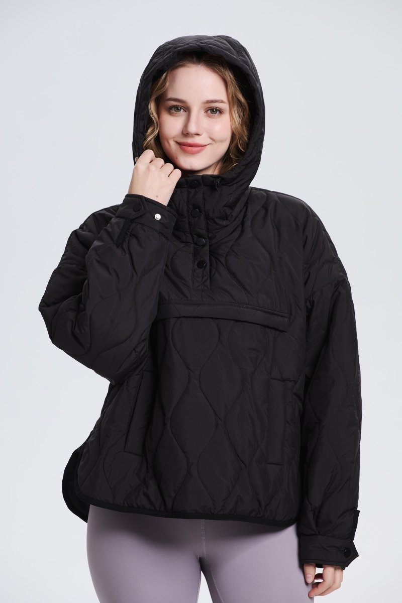 WILLOW | QUILTED WATER REPELLENT HOODED JACKET - Edith & Mae