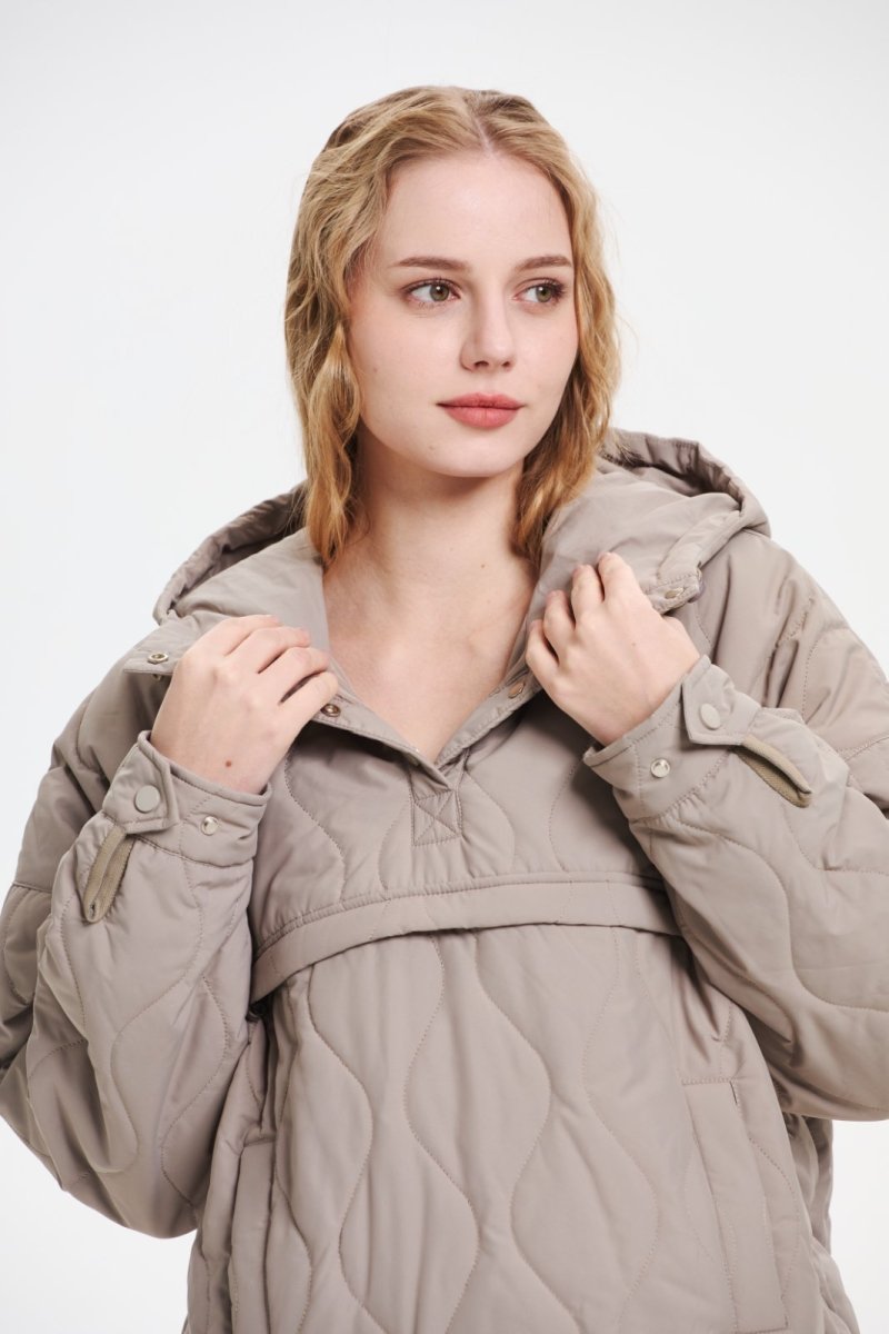 WILLOW | QUILTED WATER REPELLENT HOODED JACKET - Edith & Mae