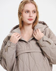 WILLOW | QUILTED WATER REPELLENT HOODED JACKET - Edith & Mae