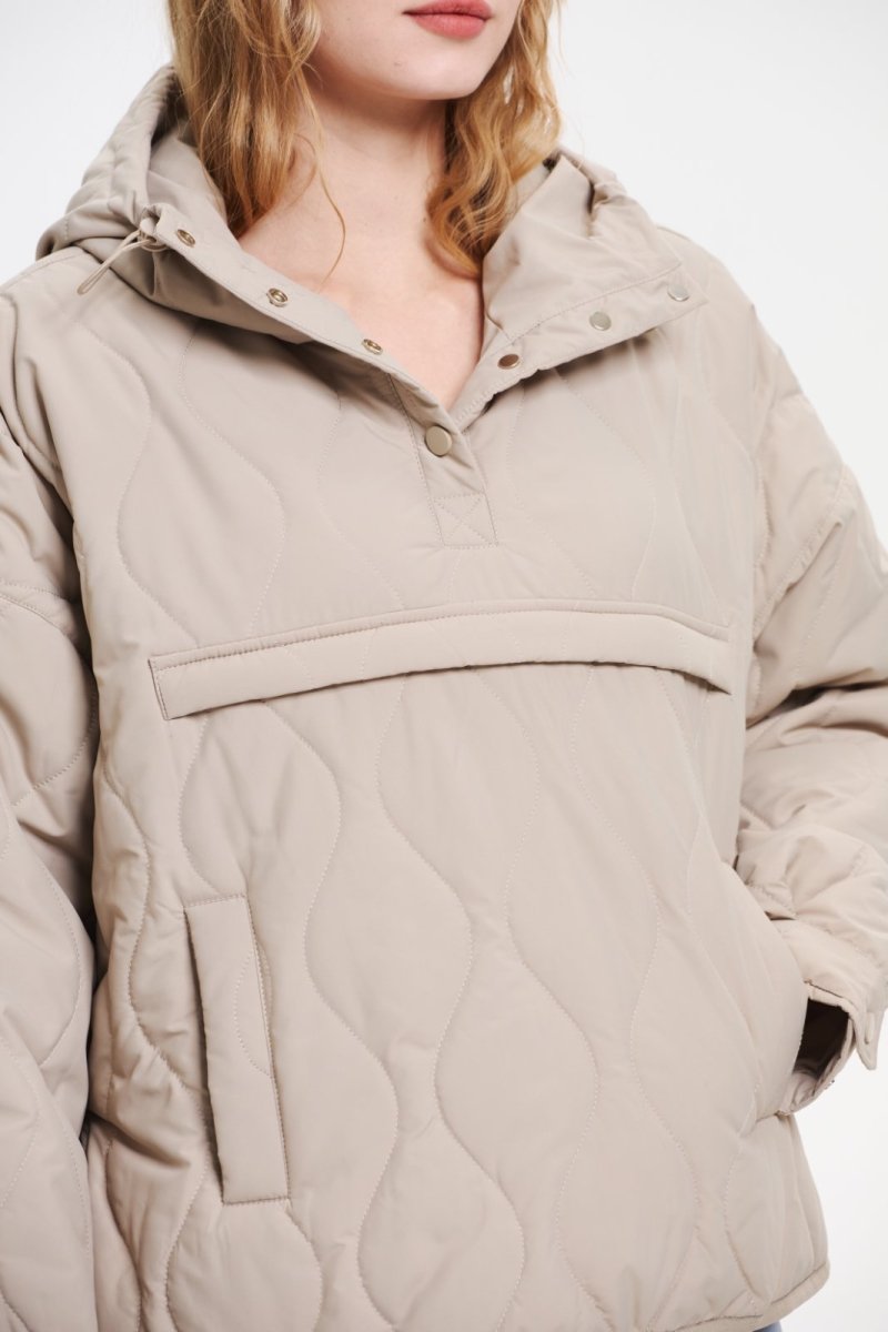 WILLOW | QUILTED WATER REPELLENT HOODED JACKET - Edith & Mae