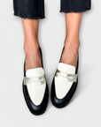 XARA – BLACK LOAFERS WITH METALLIC SHINE - Edith & Mae