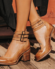 Ginevra - Multi-Strap Orthopedic Heels with Thick Heel