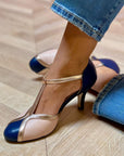 Alessia - Orthopedic Colorful and Comfortable T-strap Pumps with Round Toe