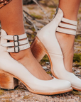 Ginevra - Multi-Strap Orthopedic Heels with Thick Heel