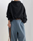 Aria - High Neck Soft Knit Top