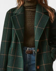 ADRIANA | PLAID WINTER TRENCH COAT - Edith & Mae