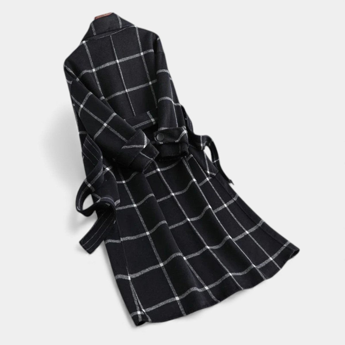 ADRIANA | PLAID WINTER TRENCH COAT - Edith &amp; Mae