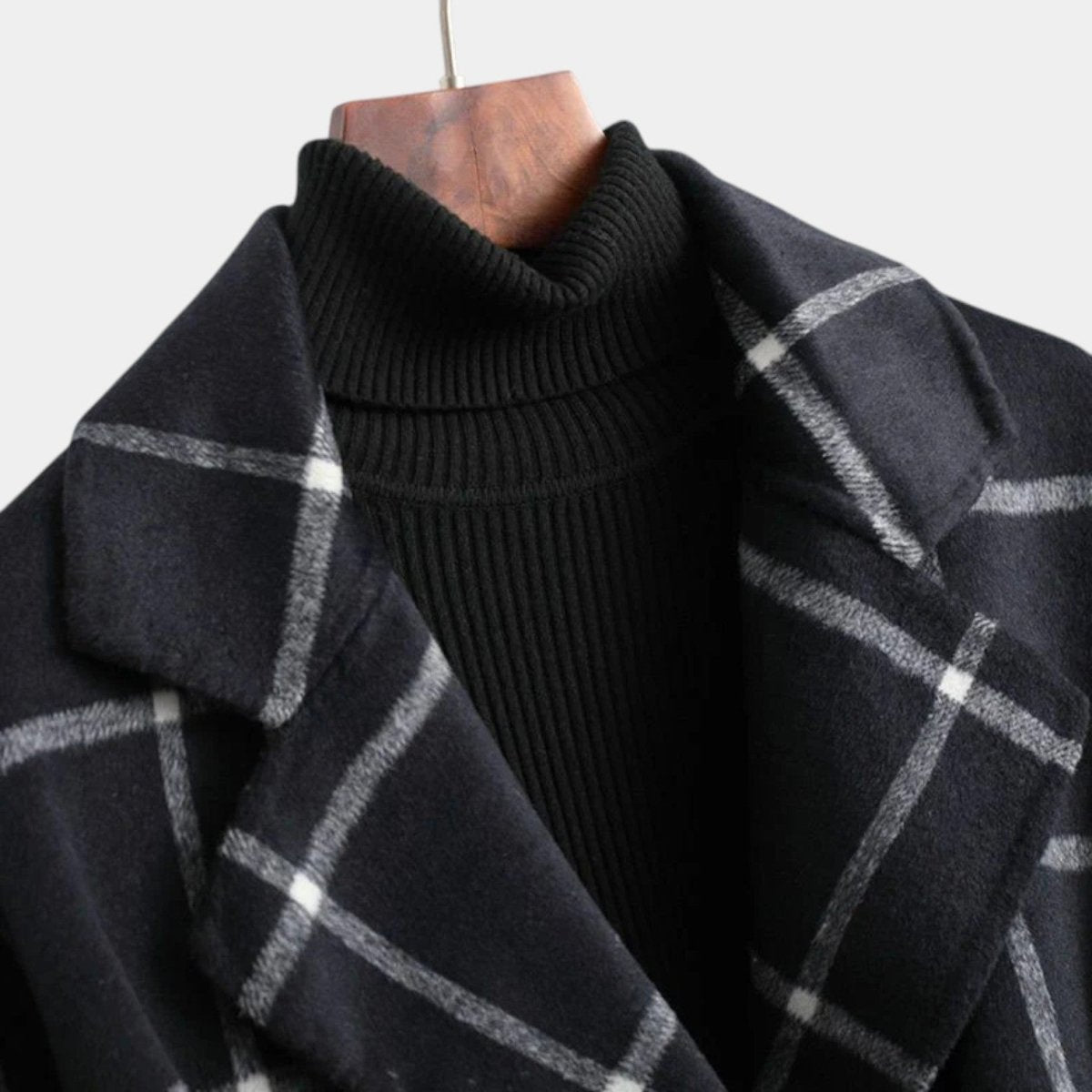 ADRIANA | PLAID WINTER TRENCH COAT - Edith &amp; Mae
