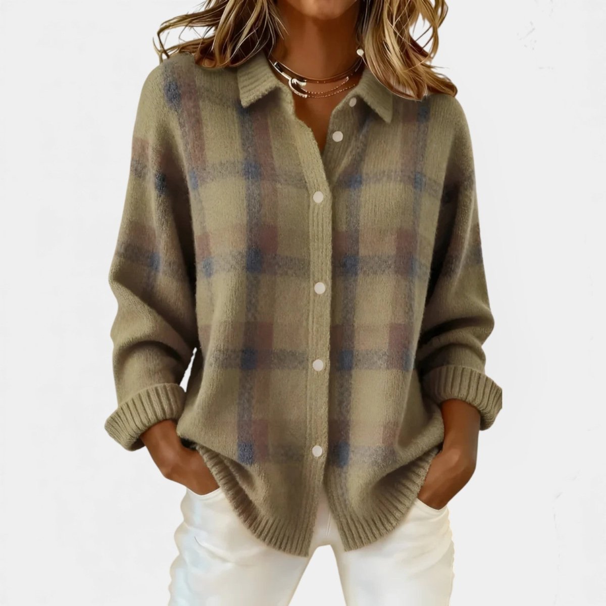 ALIYAH | COZY PLAID WINTER CARDIGAN - Edith &amp; Mae