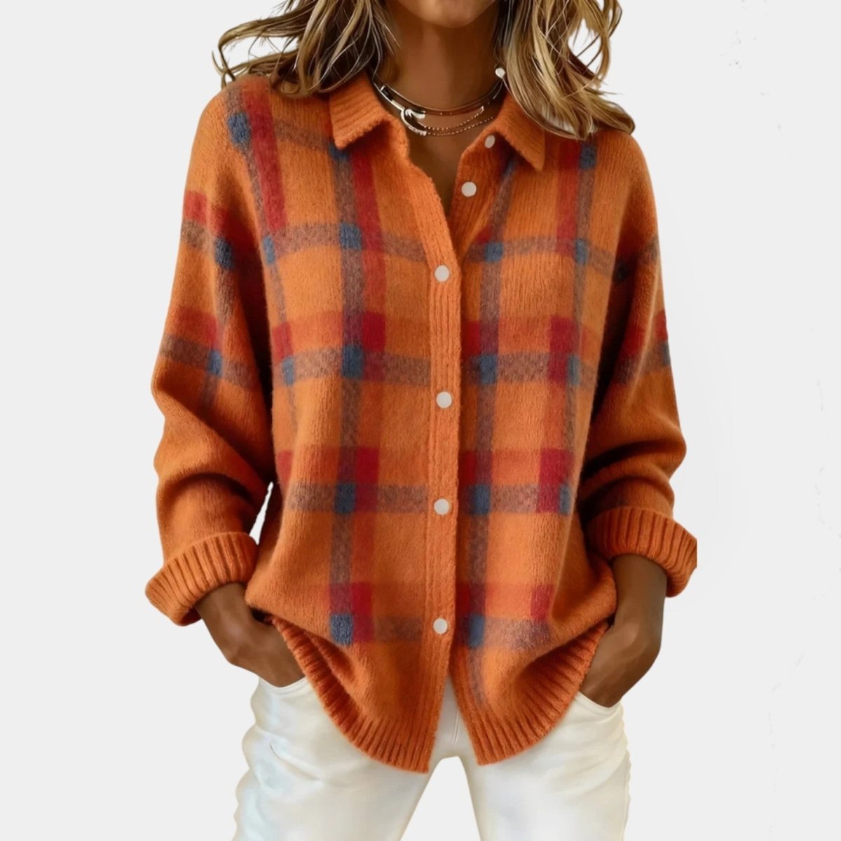 ALIYAH | COZY PLAID WINTER CARDIGAN - Edith &amp; Mae