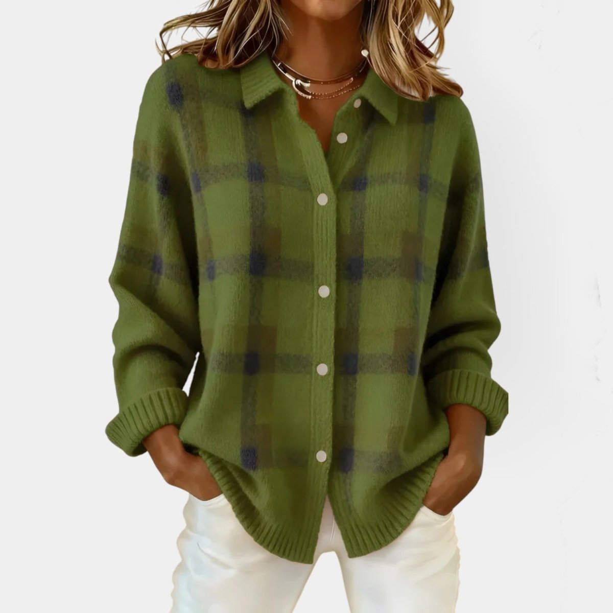 ALIYAH | COZY PLAID WINTER CARDIGAN - Edith &amp; Mae