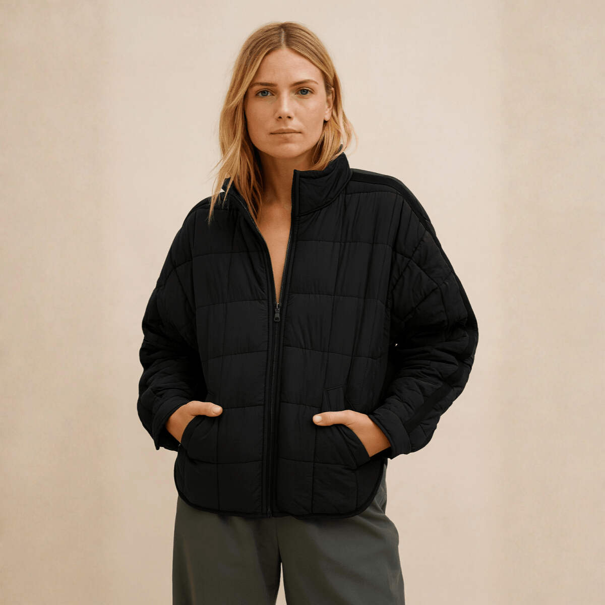 APRIL – LIGHTWEIGHT COMPACT ZIP PUFFER JACKET - Edith & Mae