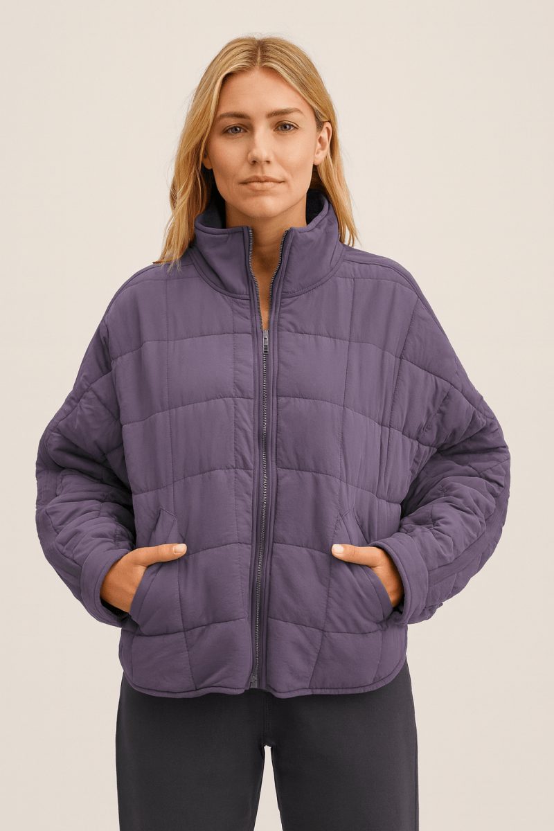 APRIL – LIGHTWEIGHT COMPACT ZIP PUFFER JACKET - Edith &amp; Mae