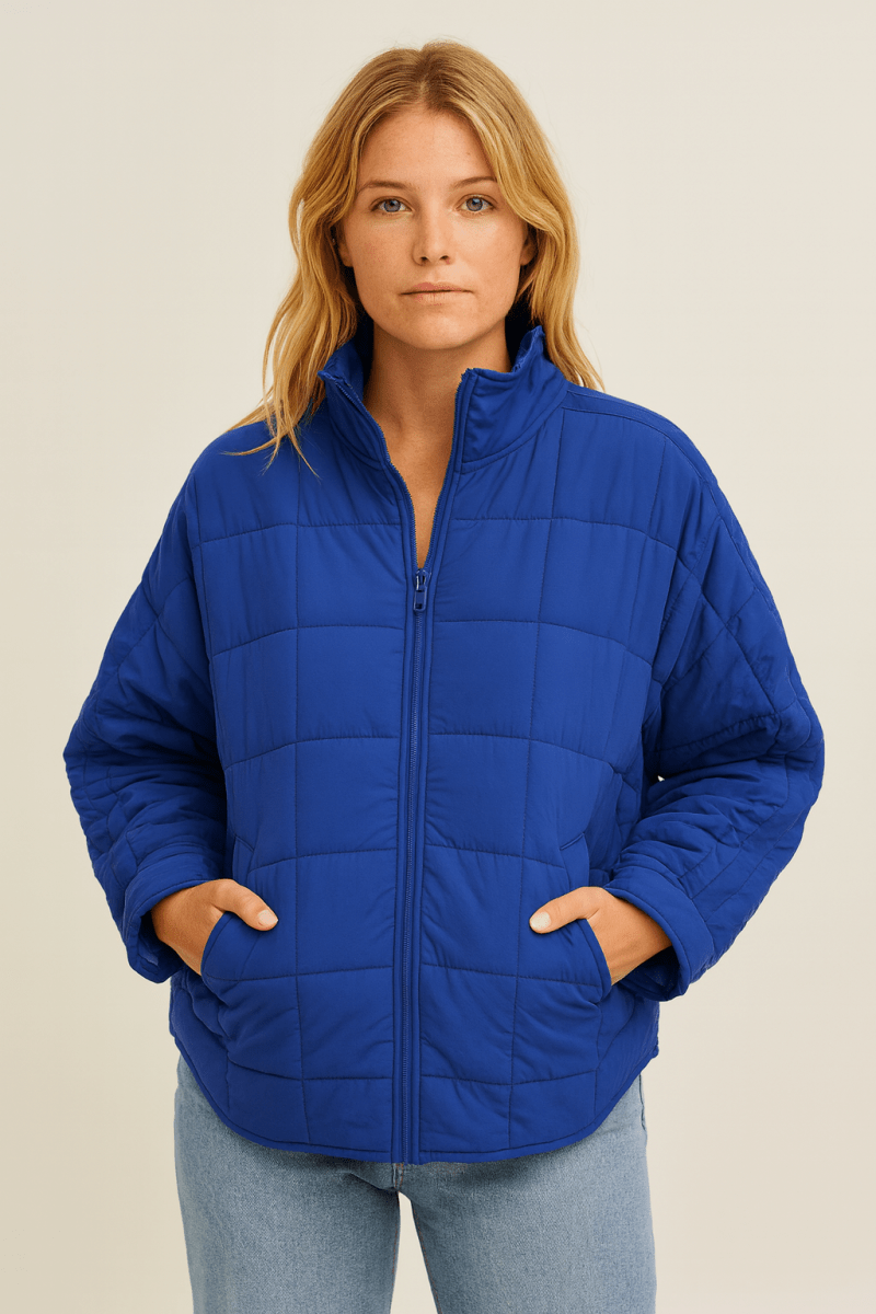 APRIL – LIGHTWEIGHT COMPACT ZIP PUFFER JACKET - Edith &amp; Mae