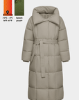 BLAIRE | EXTRA LONG LENGTH BULETED BUTTON PUFFER JACKET - Edith & Mae