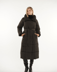 BLAIRE | EXTRA LONG LENGTH BULETED BUTTON PUFFER JACKET - Edith & Mae