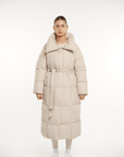 BLAIRE | EXTRA LONG LENGTH BULETED BUTTON PUFFER JACKET - Edith & Mae