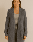 CELINE - COZY LONGLINE CARDIGAN - Edith & Mae