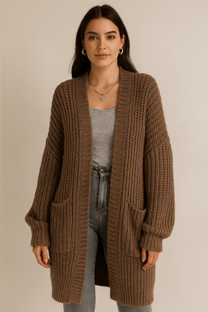 CELINE - COZY LONGLINE CARDIGAN - Edith & Mae