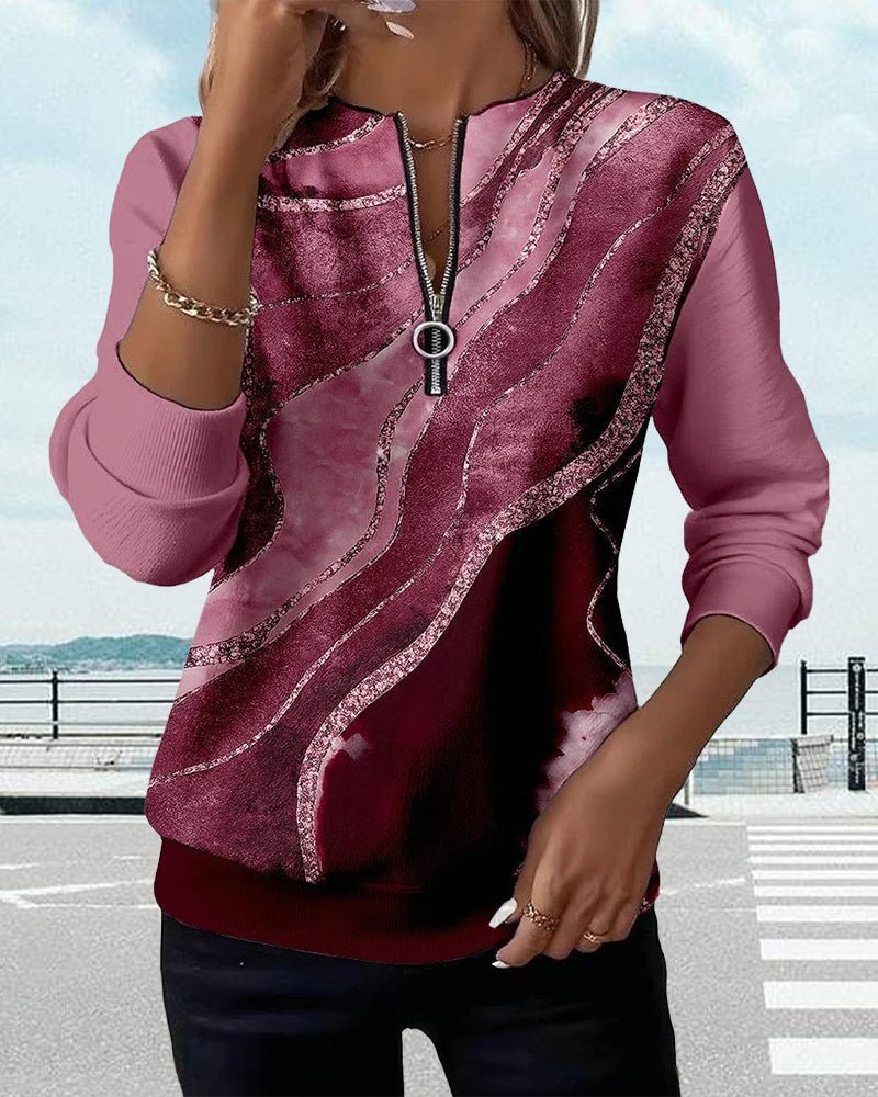 CHARLOTTE | HALF - ZIP VINTAGE SWEATSHIRT - Edith &amp; Mae