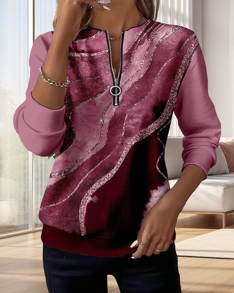 CHARLOTTE | HALF - ZIP VINTAGE SWEATSHIRT - Edith &amp; Mae