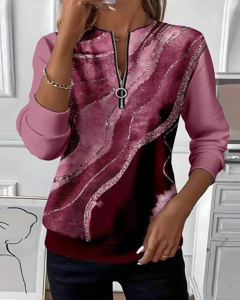 CHARLOTTE | HALF - ZIP VINTAGE SWEATSHIRT - Edith &amp; Mae