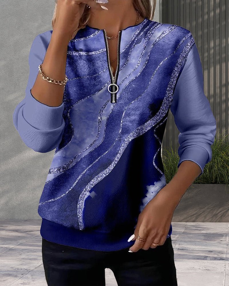 CHARLOTTE | HALF - ZIP VINTAGE SWEATSHIRT - Edith & Mae