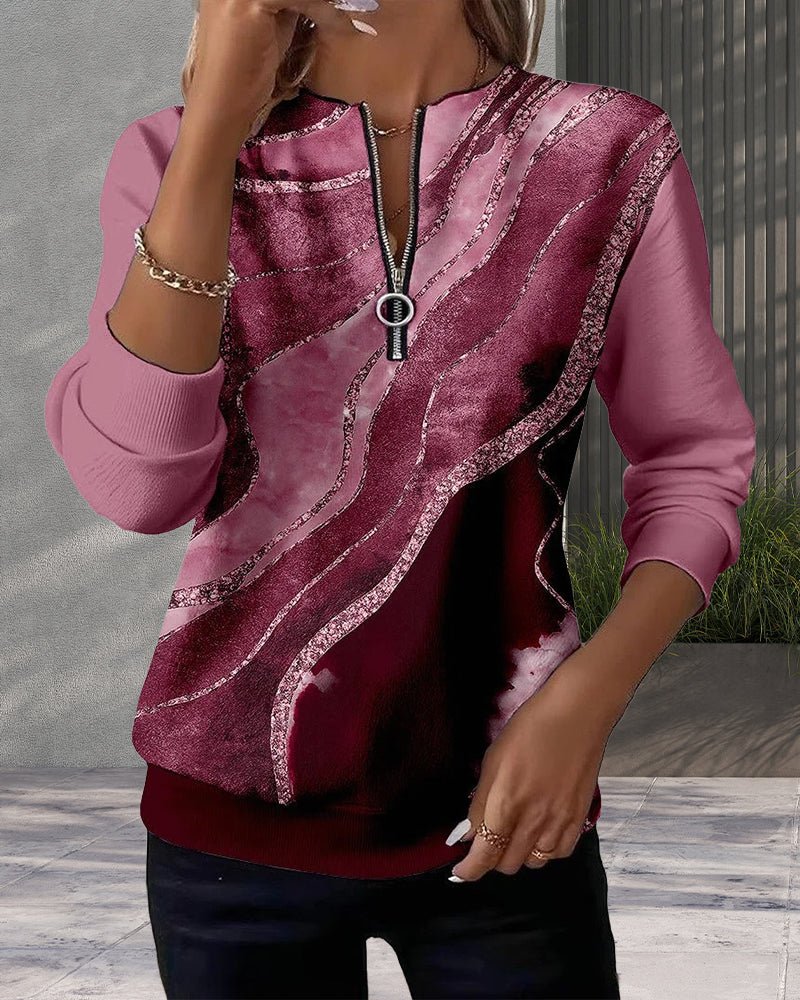 CHARLOTTE | HALF - ZIP VINTAGE SWEATSHIRT - Edith &amp; Mae