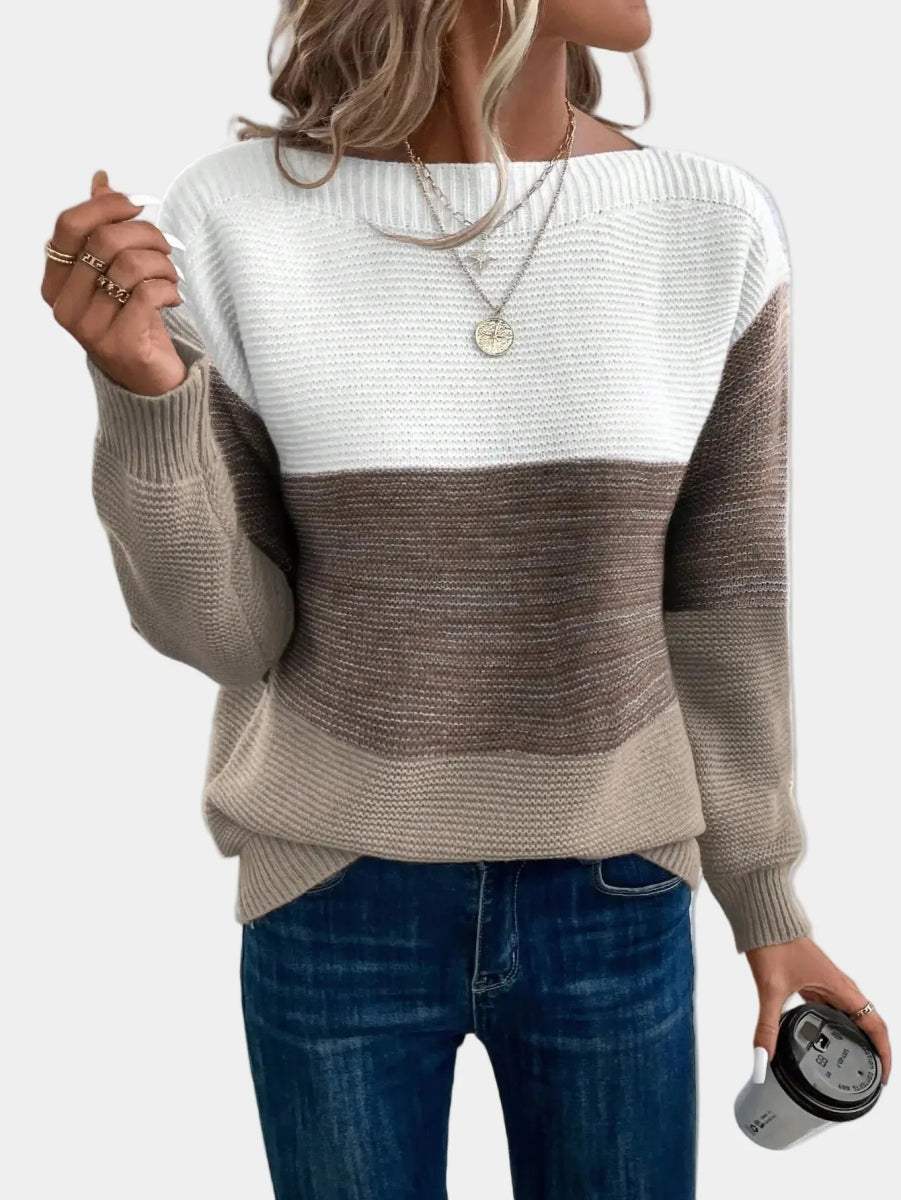 CYRALINE - STYLISH OMBRE KNIT SWEATER - Edith & Mae