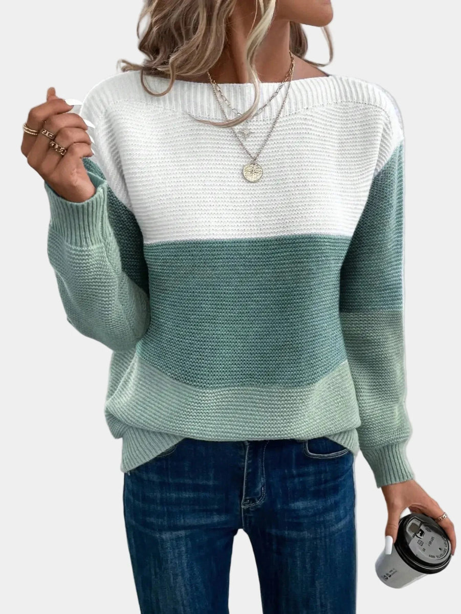 CYRALINE - STYLISH OMBRE KNIT SWEATER - Edith & Mae