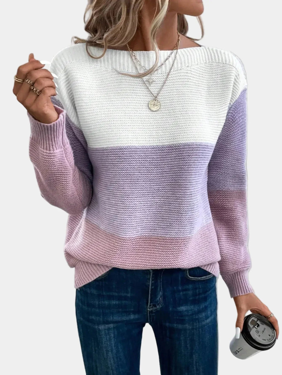 CYRALINE - STYLISH OMBRE KNIT SWEATER - Edith & Mae