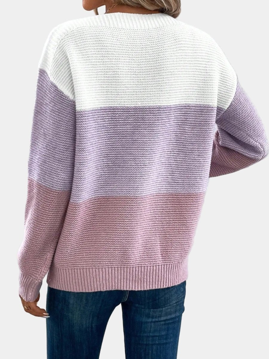 CYRALINE - STYLISH OMBRE KNIT SWEATER - Edith & Mae