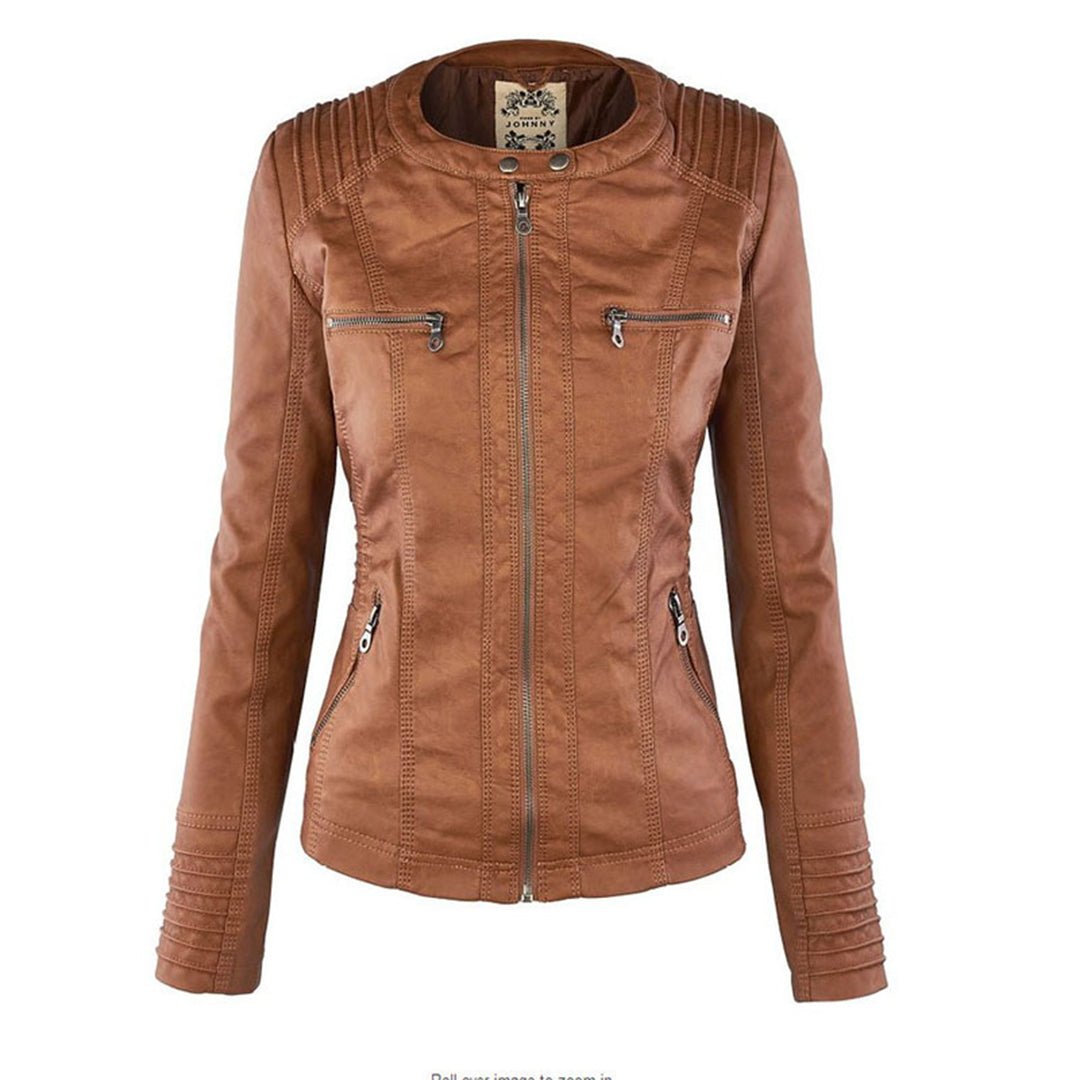 DUPONT | ELEGANT LEATHER JACKET - Edith & Mae