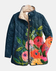 ELINA | VINTAGE FLORAL PRINT QUILTED JACKET - Edith & Mae