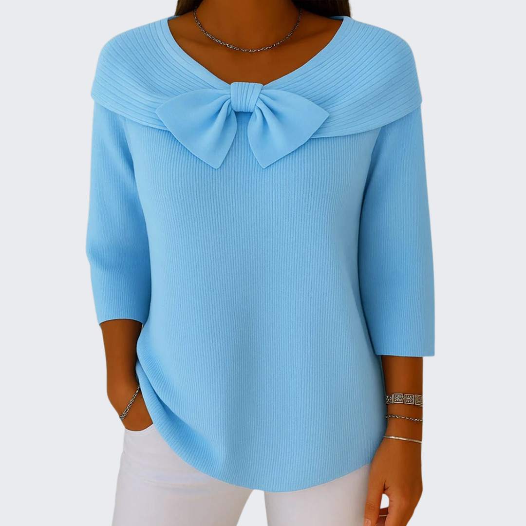 ELODIE | BOW SWEATER - Edith & Mae