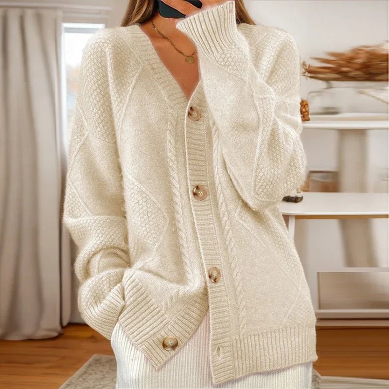 ÉLOISE | CABLE - KNIT CARDIGAN - Edith & Mae