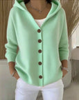 FLEUR - ELEGANT LONG SLEEVE COTTON CARDIGAN - Edith & Mae