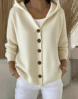 FLEUR - ELEGANT LONG SLEEVE COTTON CARDIGAN - Edith & Mae