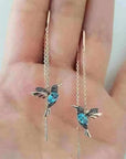 HUMMINGBIRD ENAMEL & ZIRCONIA EARRINGS - Edith & Mae