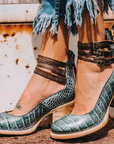 Ginevra - Multi-Strap Orthopedic Heels with Thick Heel