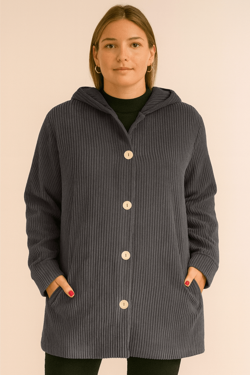 INDIE - CORDUROY HOODED JACKET - Edith &amp; Mae