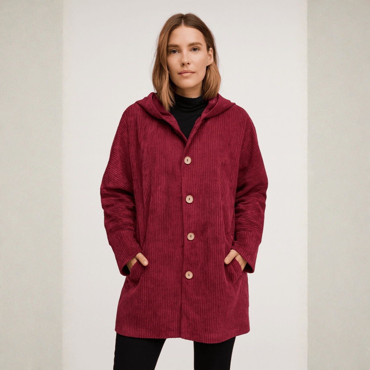 INDIE | CORDUROY HOODED JACKET - Edith & Mae