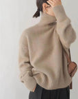 ISABELLA - HIGH COLLAR CASHMERE SWEATER - Edith & Mae